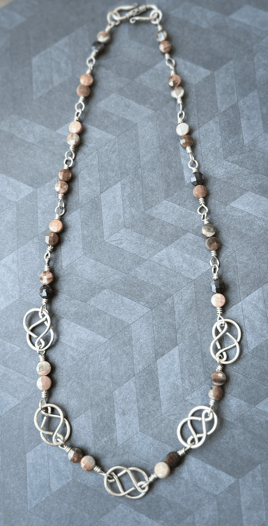 Petrified Wood Sterling Silver Necklace