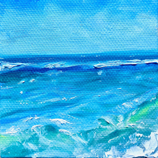 Set of 3 Mini Beach Oil Paintings — Original Oils