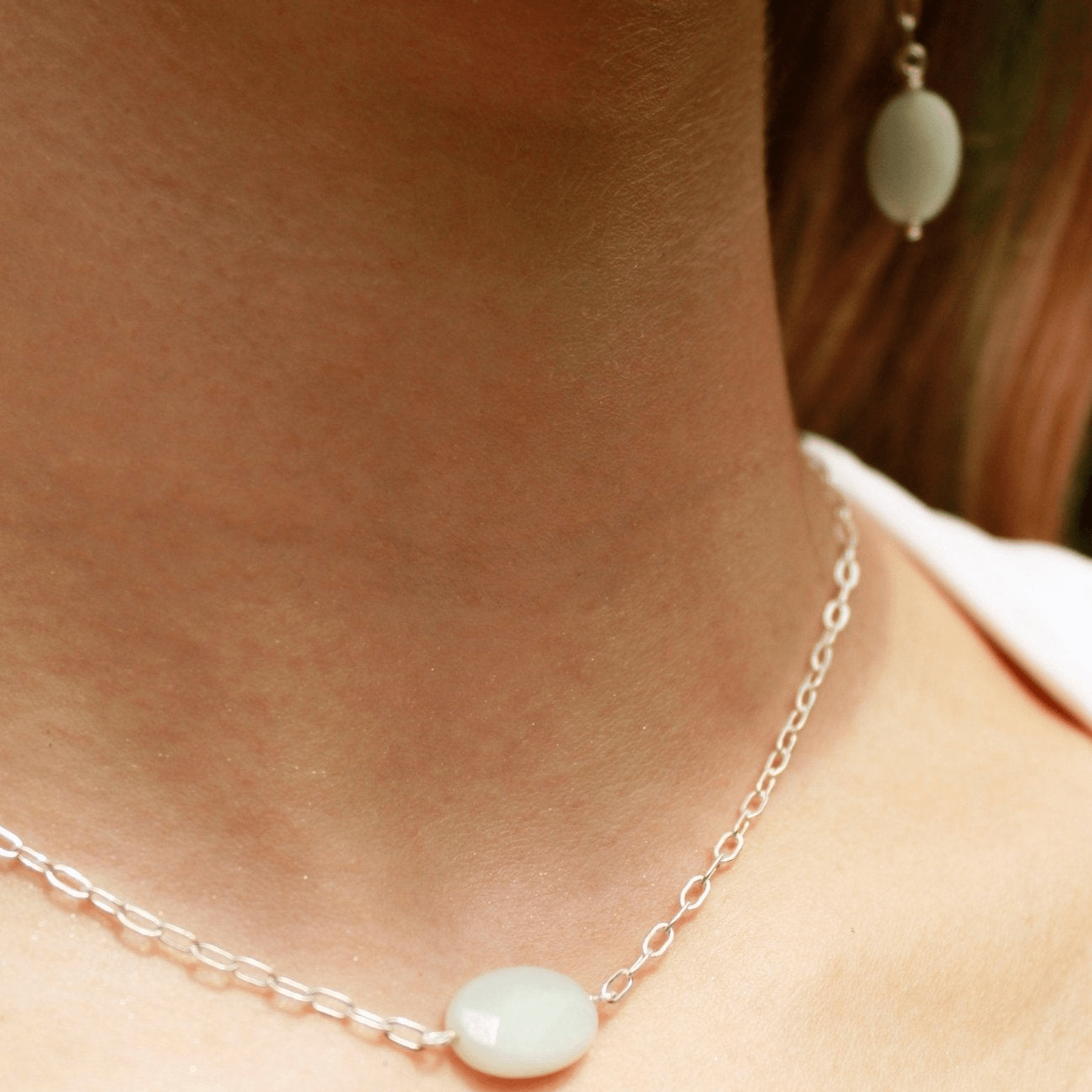 Aquamarine Sterling Silver Dangle Earrings handmade in virginia Carrie Foscato Design