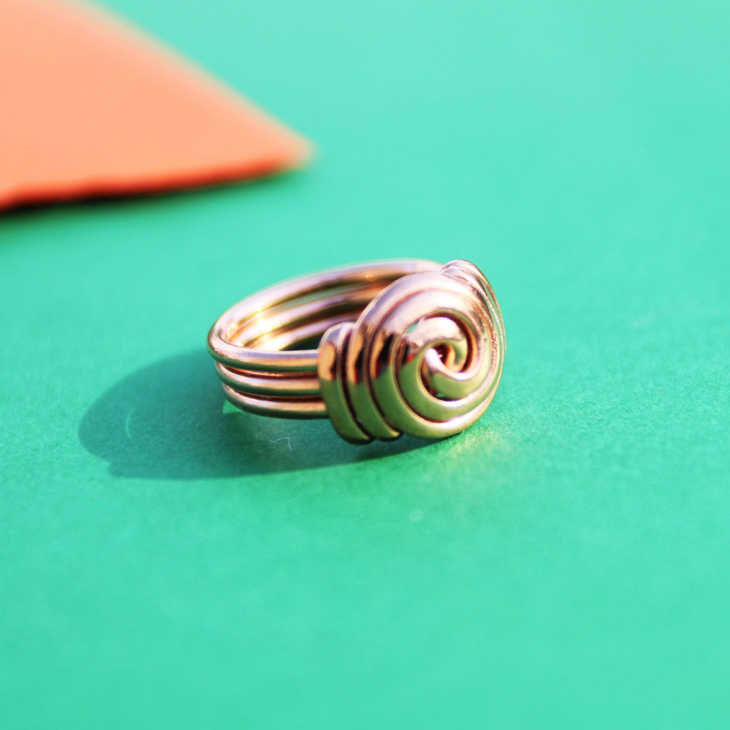 Artisan Copper Mega Spiral Ring - Bold Boho Statement Jewelry for Women