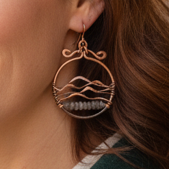 Blue Ridge Mountain earrings lifestyle shot