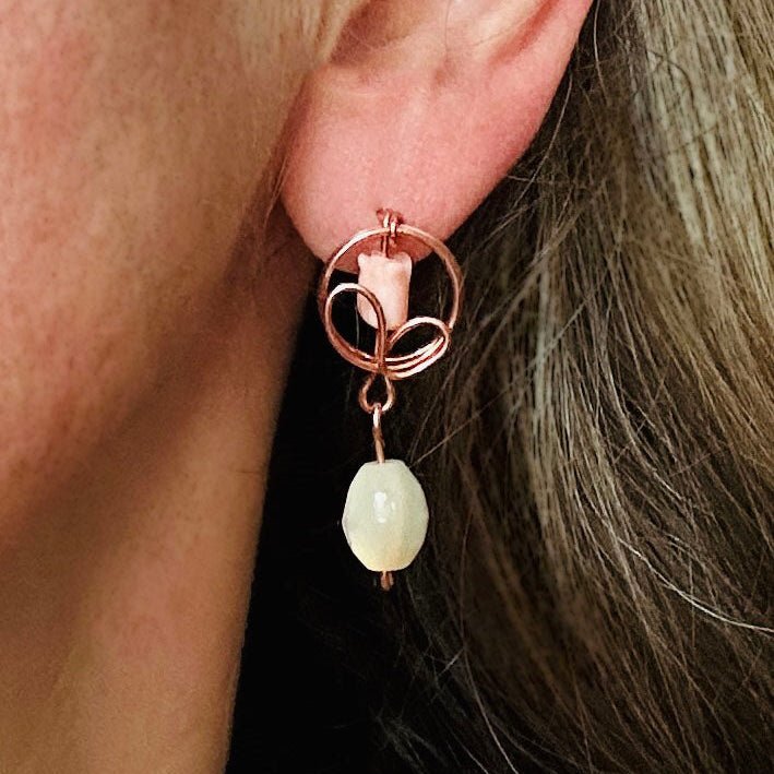 Vintage Flower Bud Studs in Copper — Stud or Dangle Your Way