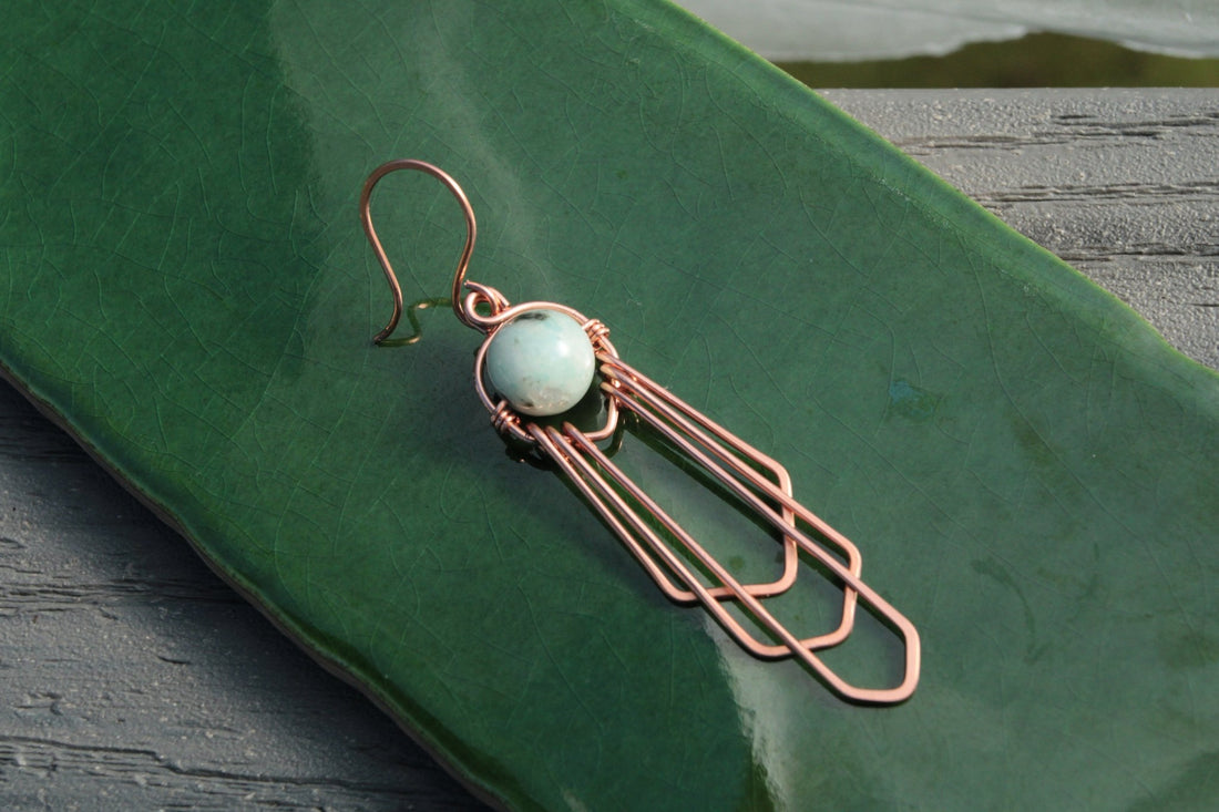 art deco meets handmade wire wrapped jewelry carrie foscato design made in USA