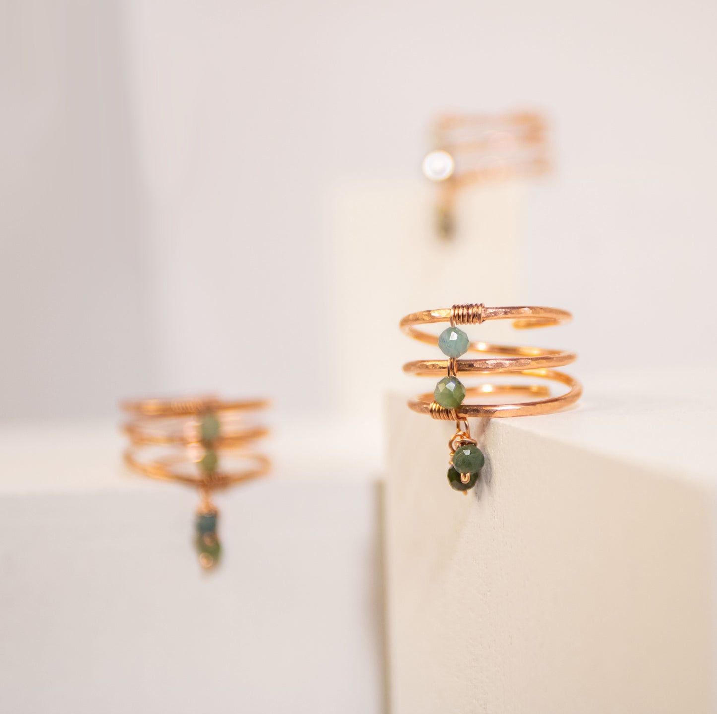 Copper Charm Ring | Blue Tourmaline