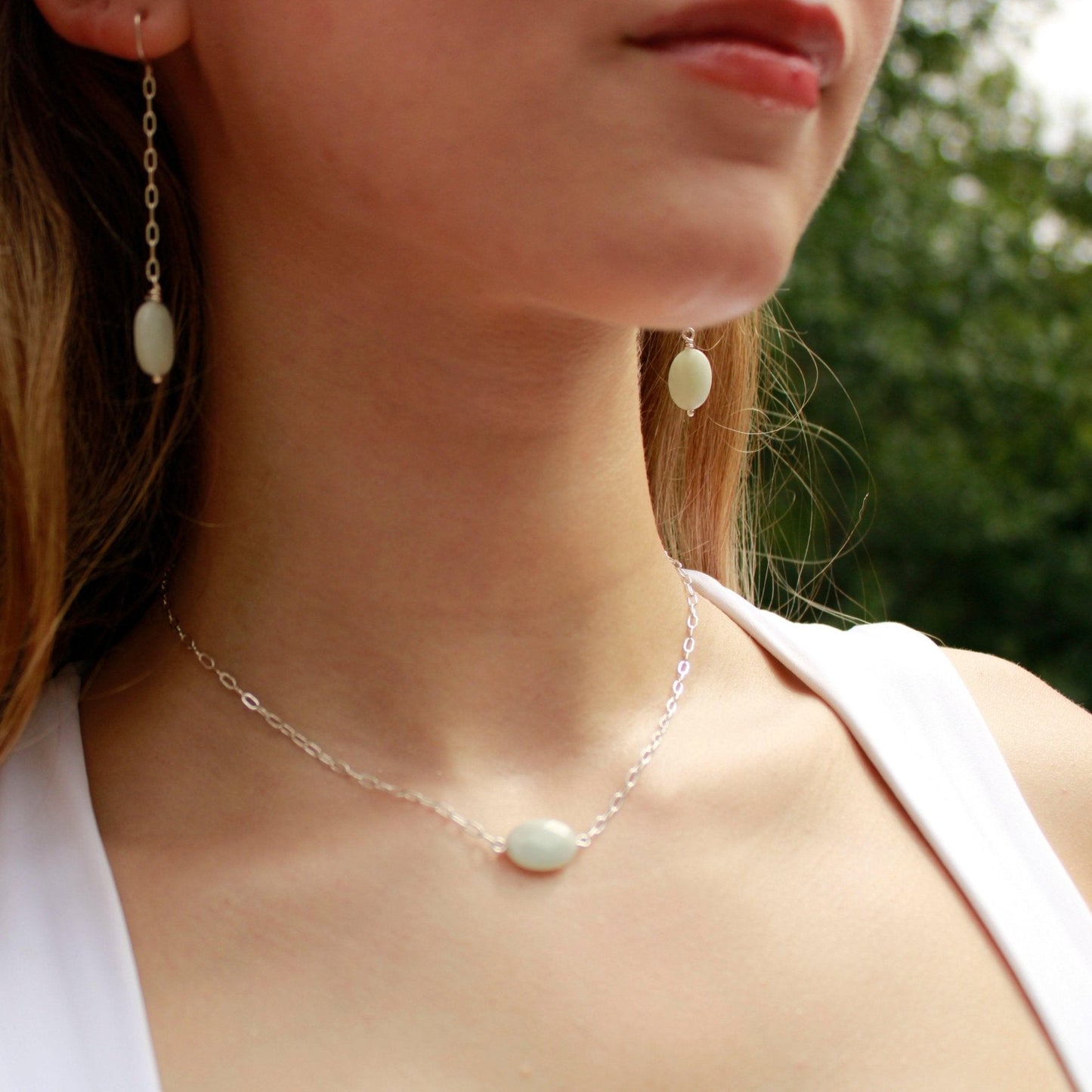 Aquamarine Sterling Silver Earrings