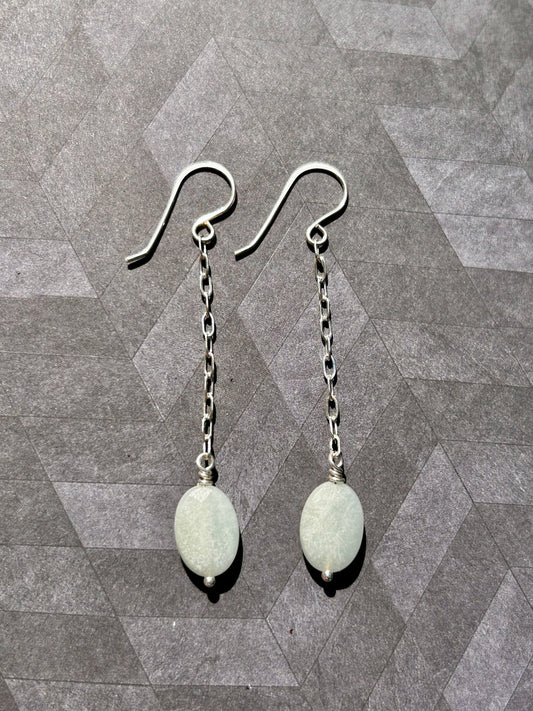 Aquamarine Sterling Silver Earrings