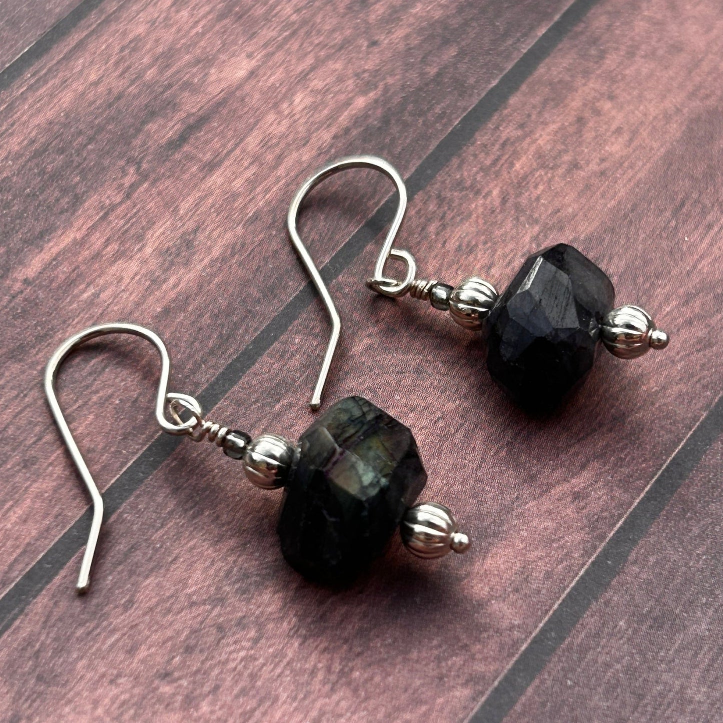 Blue Labradorite Sterling Silver Earrings