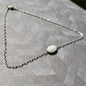 handmade focal gemstone chain sterling silver necklace carrie foscato design USA minimalist design