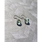 Green Mystic Topaz Wire Wrapped sterling silver handmade earrings made in Virginia