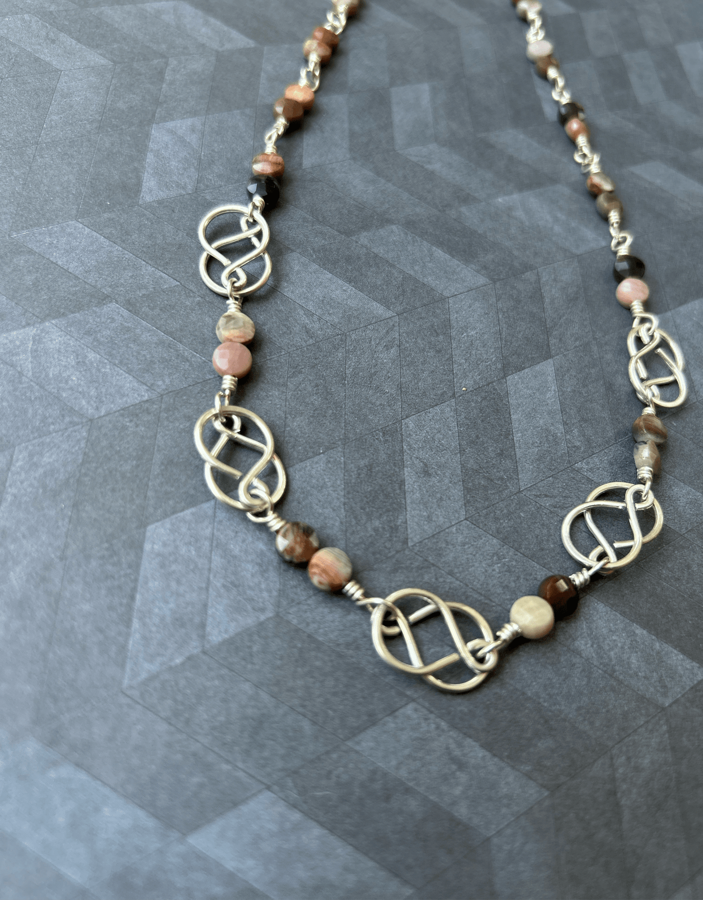 Petrified Wood Sterling Silver Necklace