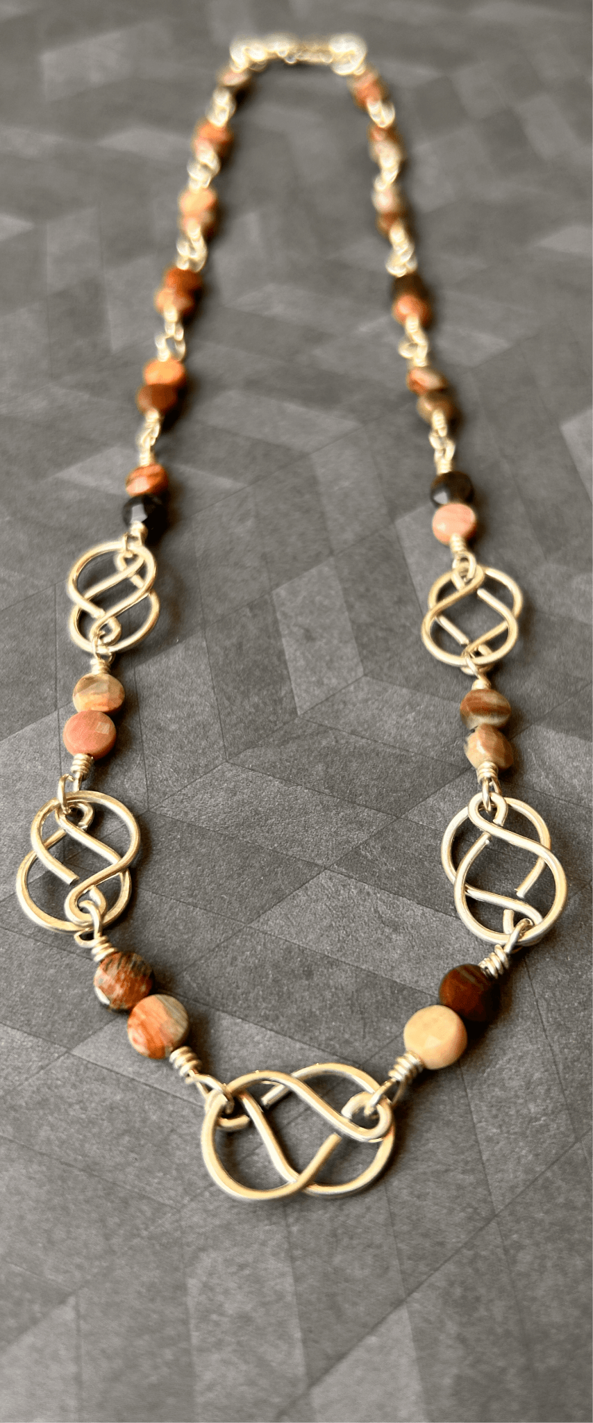 Petrified Wood Sterling Silver Necklace