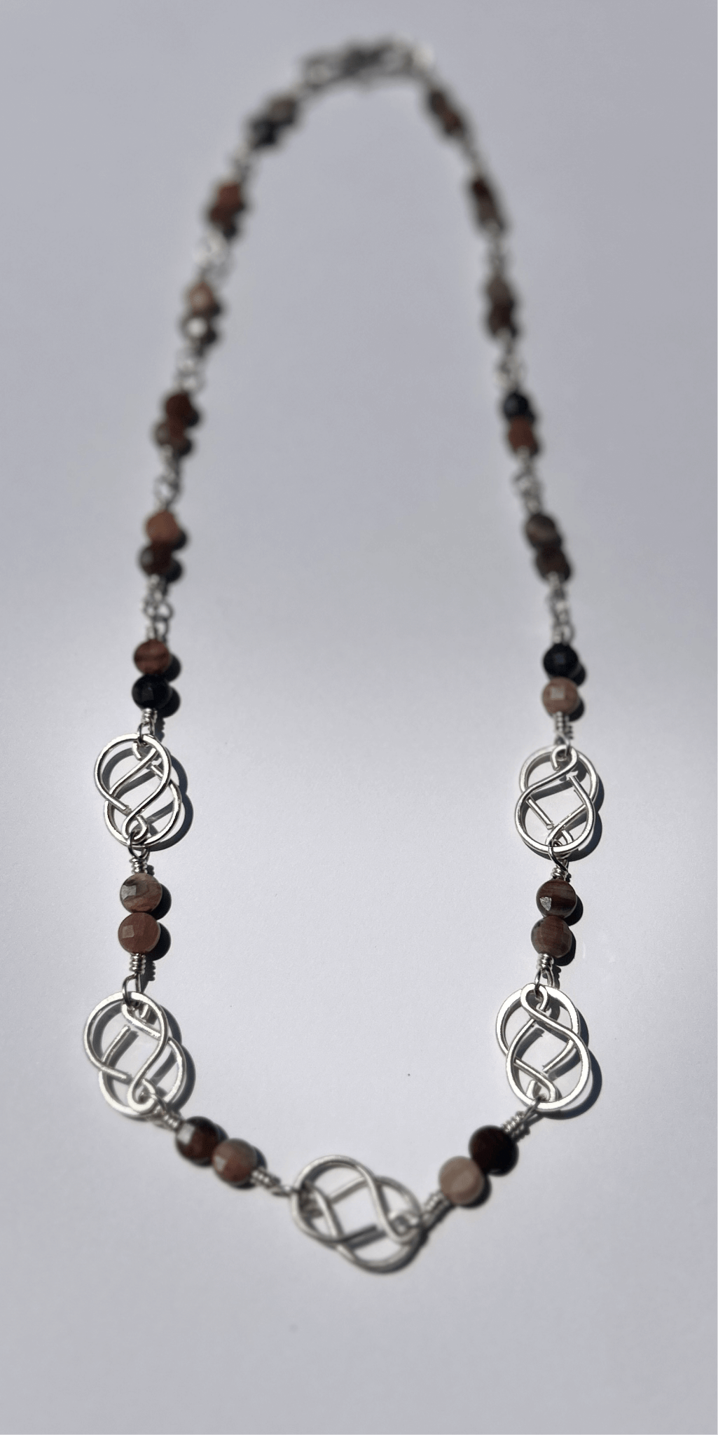 Petrified Wood Sterling Silver Necklace