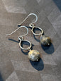 Sterling Silver Figure-8 Earrings with Faceted Labradorite Gemstones
