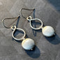 Sterling Silver Figure-8 Earrings with silver coin beads