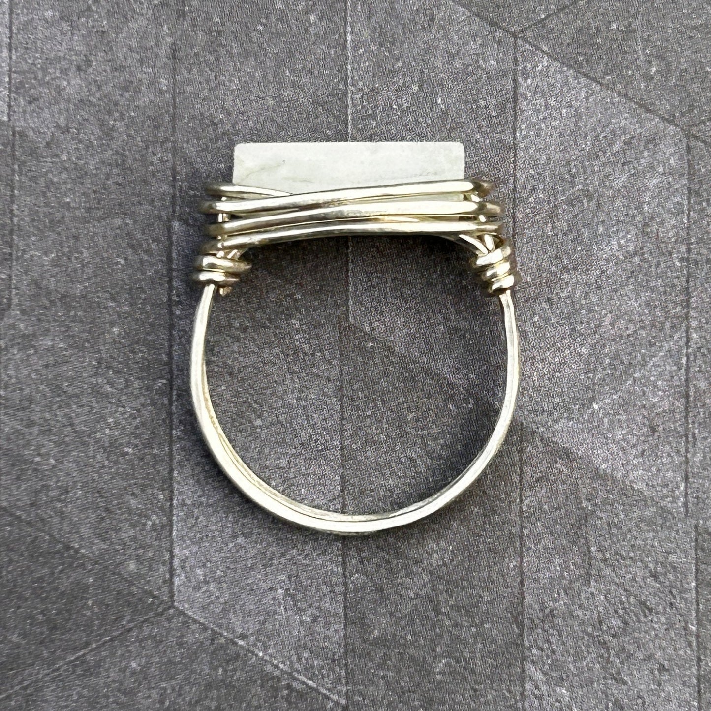 Sterling Silver Wire Wrapped Amazonite Ring