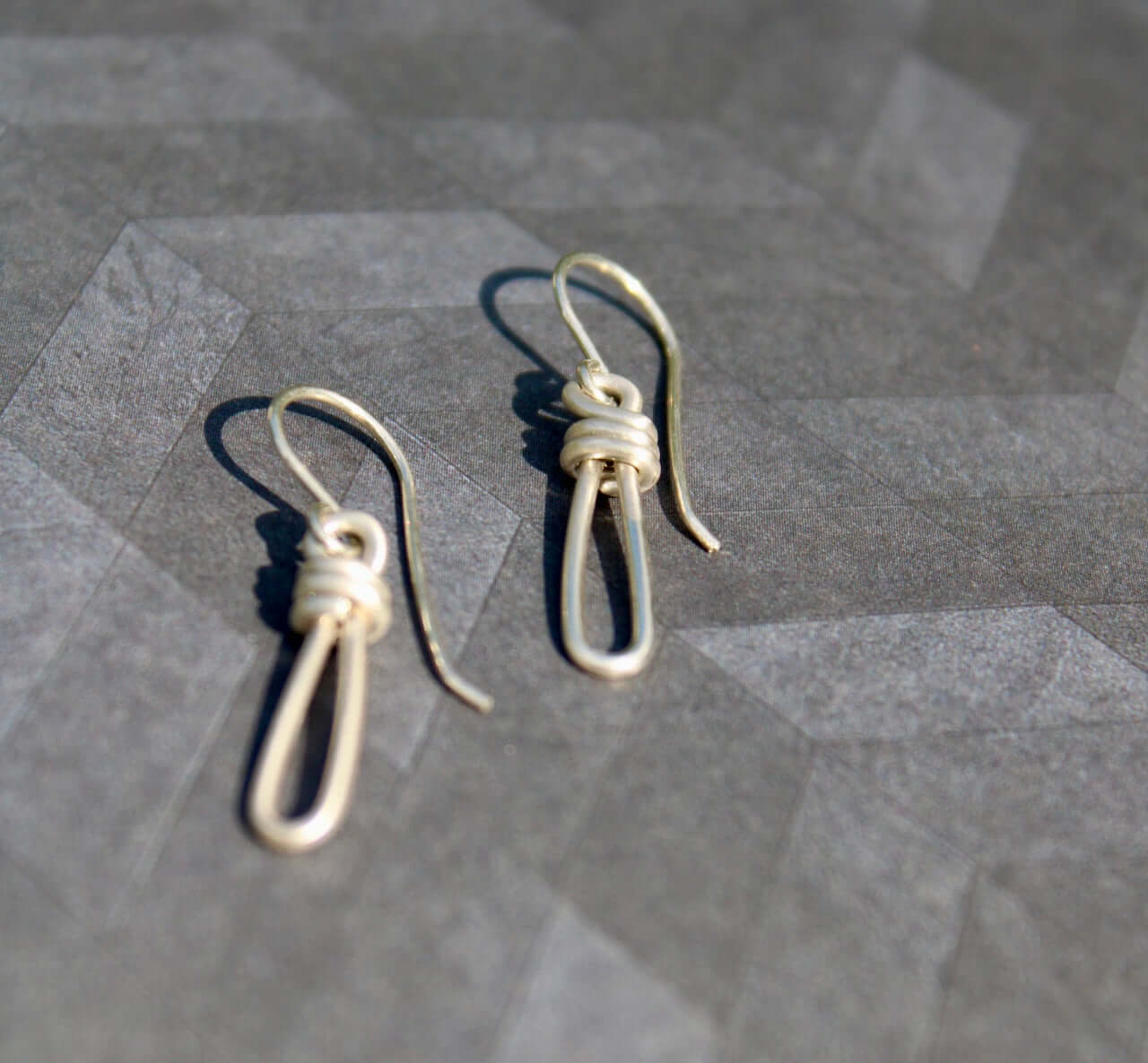 Sterling silver wire wrapped earrings