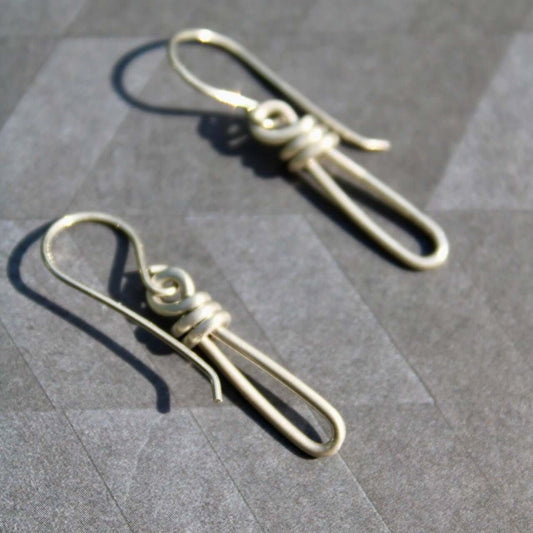Sterling silver wire wrapped earrings