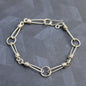 Sterling silver Twisted Link Bracelet handmade carrie foscato design