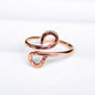 handmade twin teardrop hammered copper adjustable ring made in USA carrie foscato design