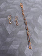 Two-toned Copper & Sterling Silver Bracelet and Earring Set