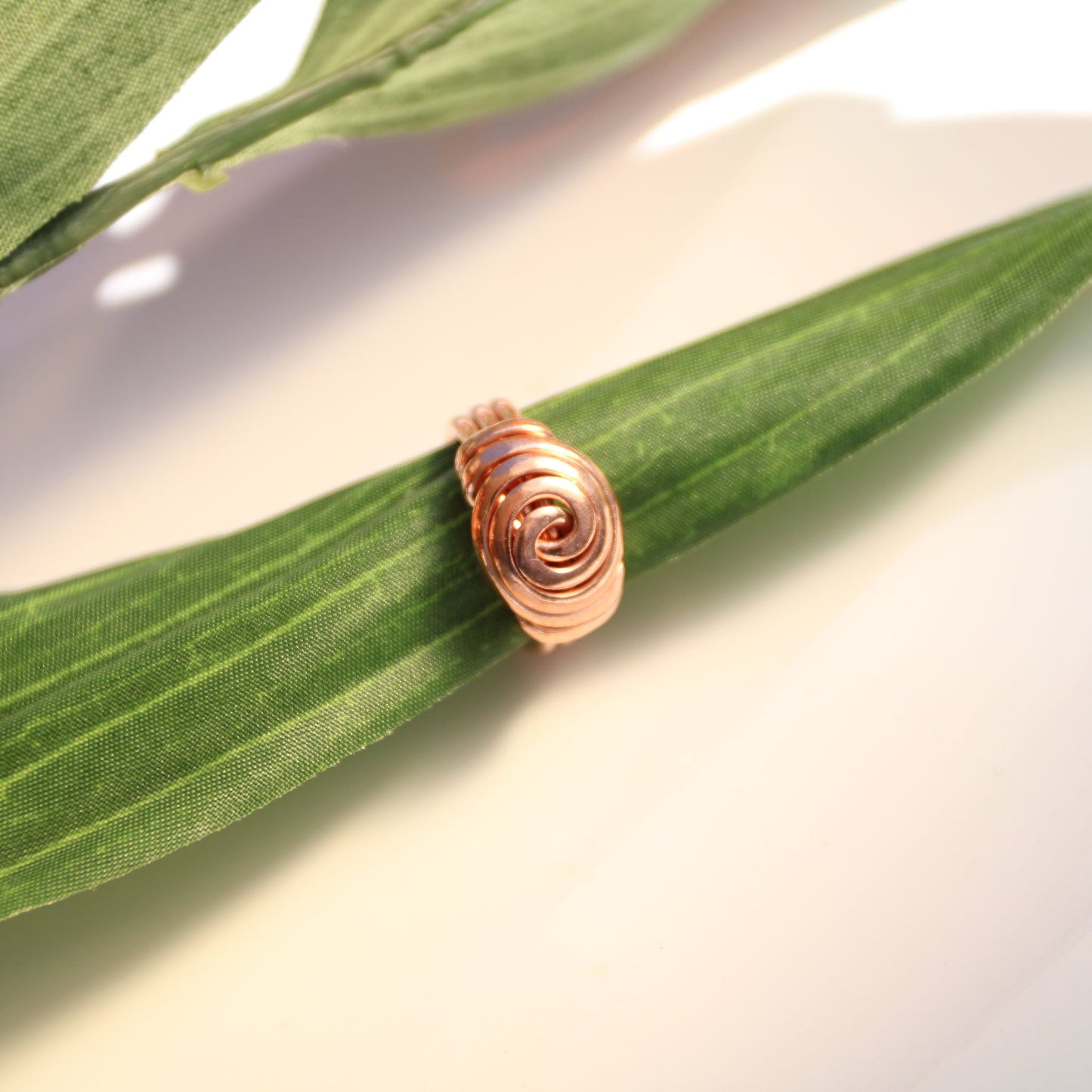 Handmade solid copper mega spiral ring - artisan statement jewelry for women
