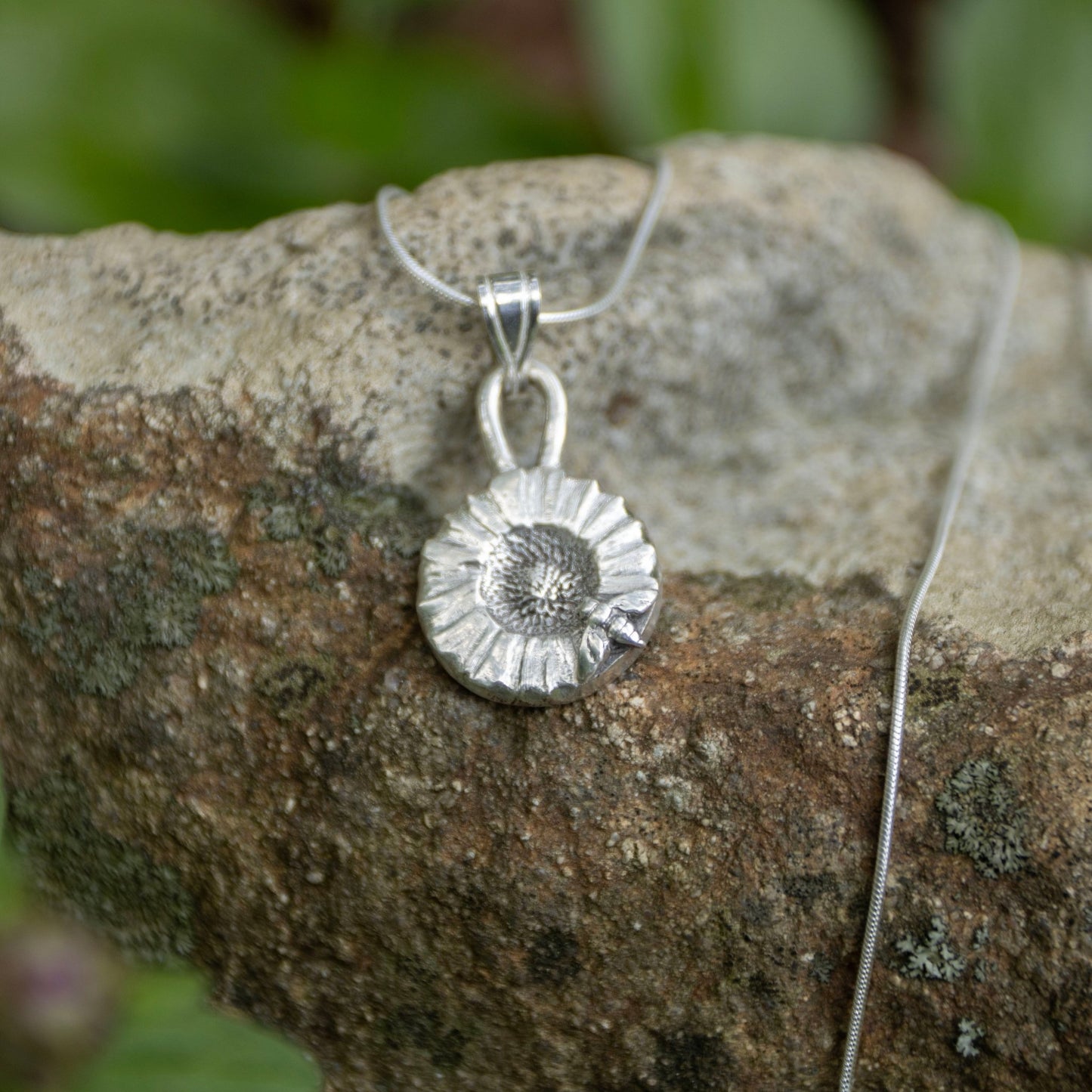 Bee & Bloom Fine Silver Pendant & Chain