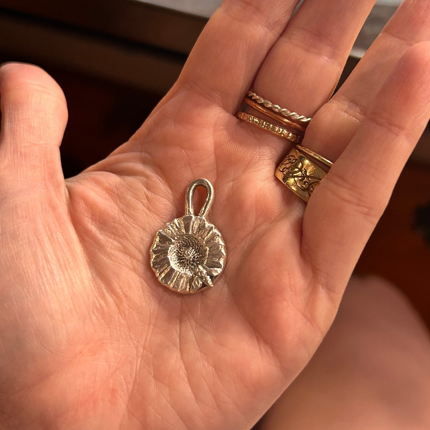 Bee & Bloom Fine Silver Pendant & Chain