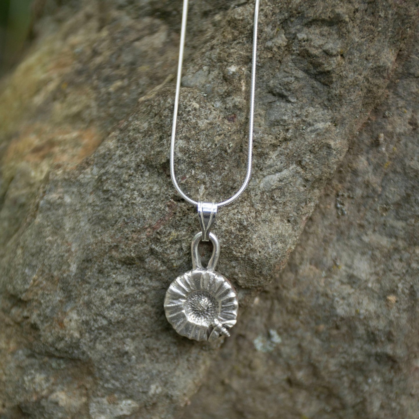 Bee & Bloom Fine Silver Pendant & Chain