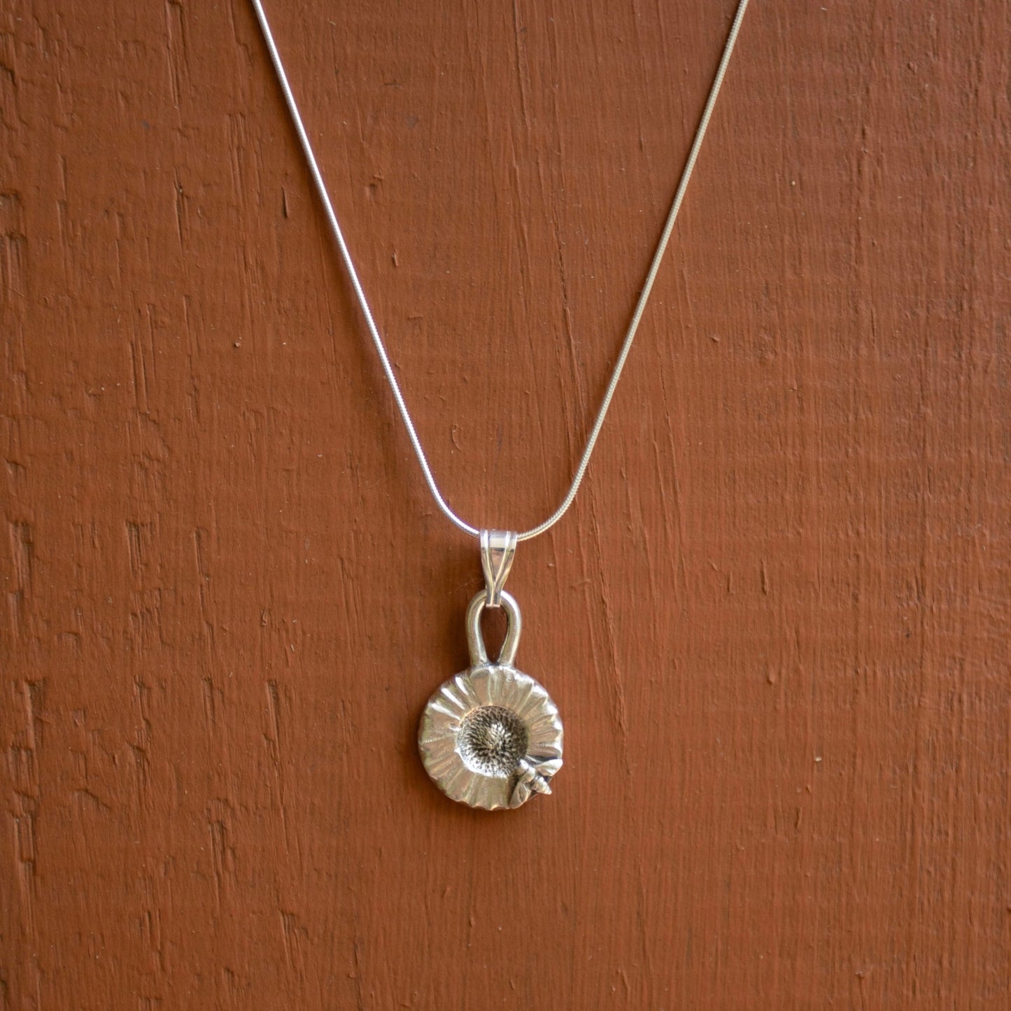 Bee & Bloom Fine Silver Pendant & Chain