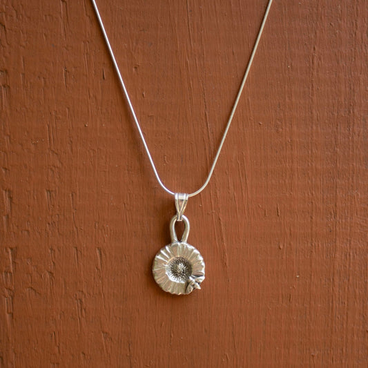 Bee & Bloom Fine Silver Pendant & Chain