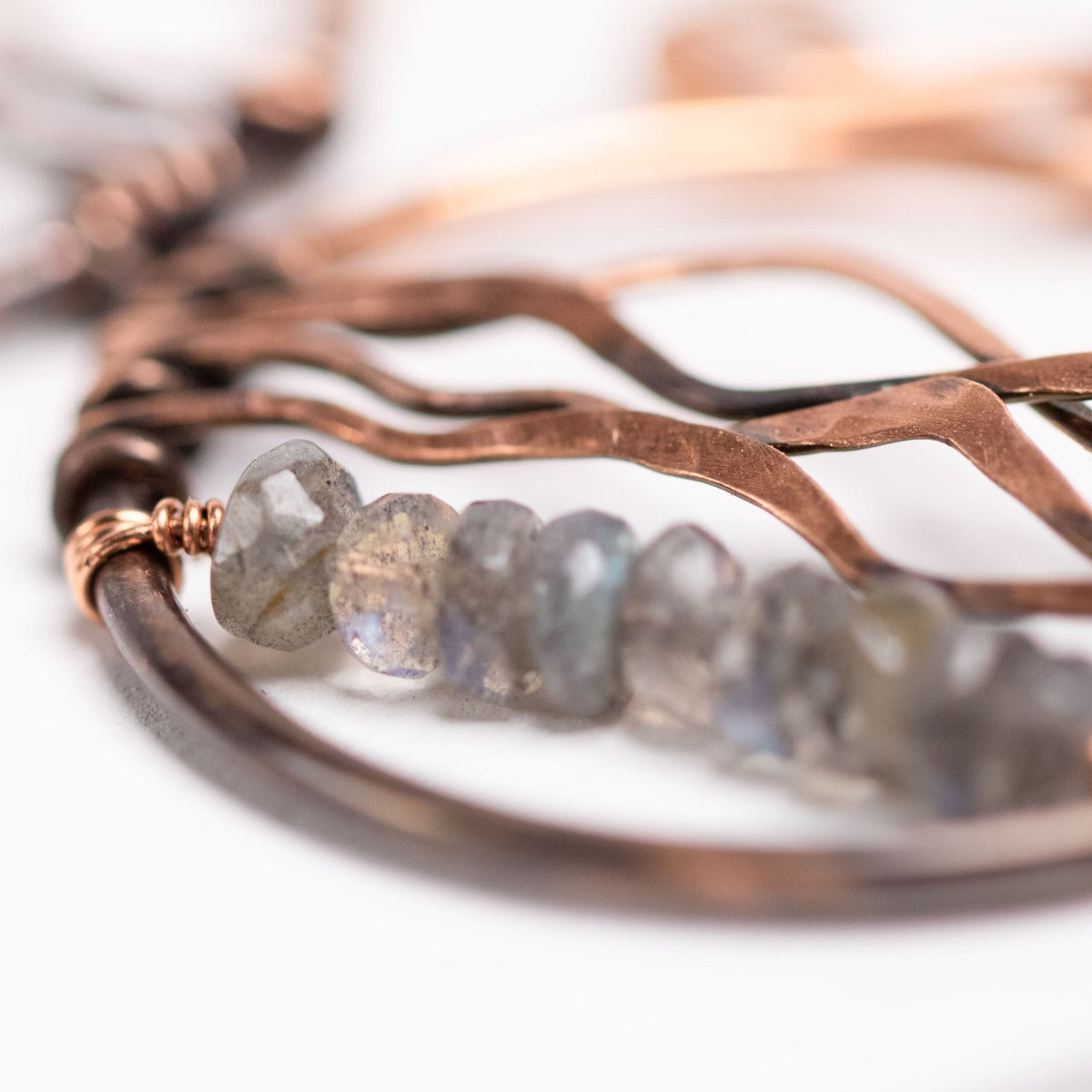 Blueridge Mountain Earrings / Labradorite & Copper