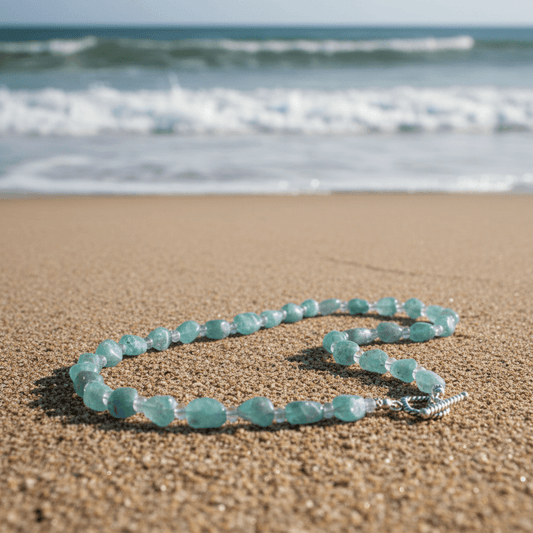 Coastal Drift • Apatite Nugget Necklace