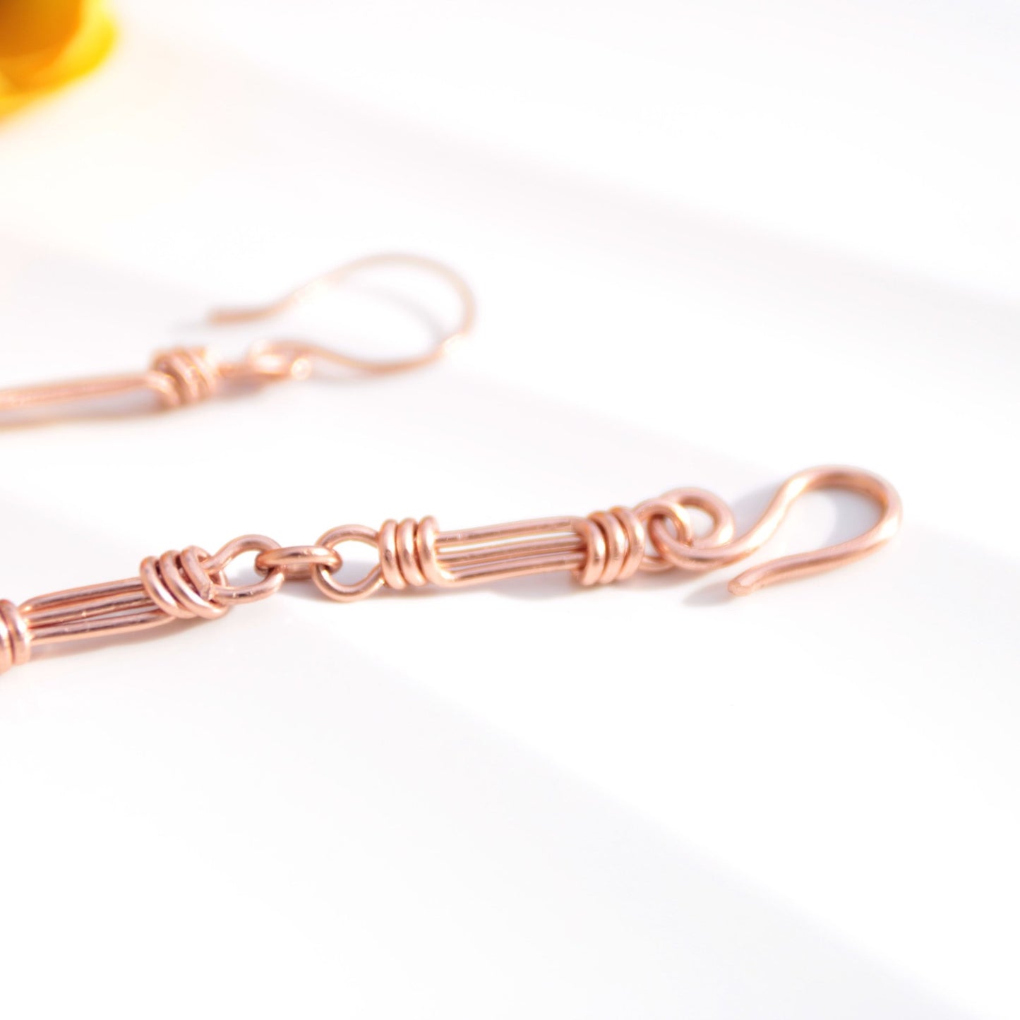 Nautical Copper Bar Link Bracelet – Handmade Wearable Art