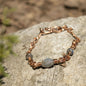 copper double infinity wire wrapped bracelet in copper