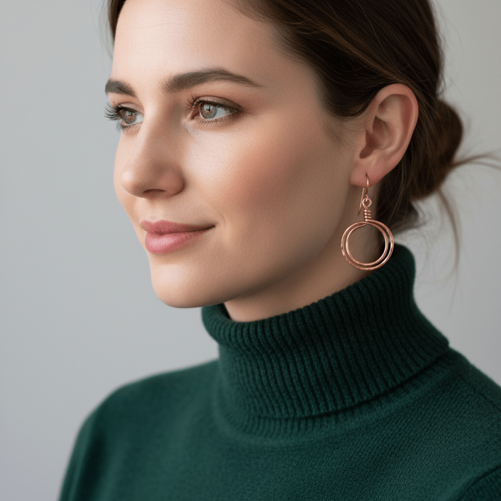 Ember Copper Hoop Earrings