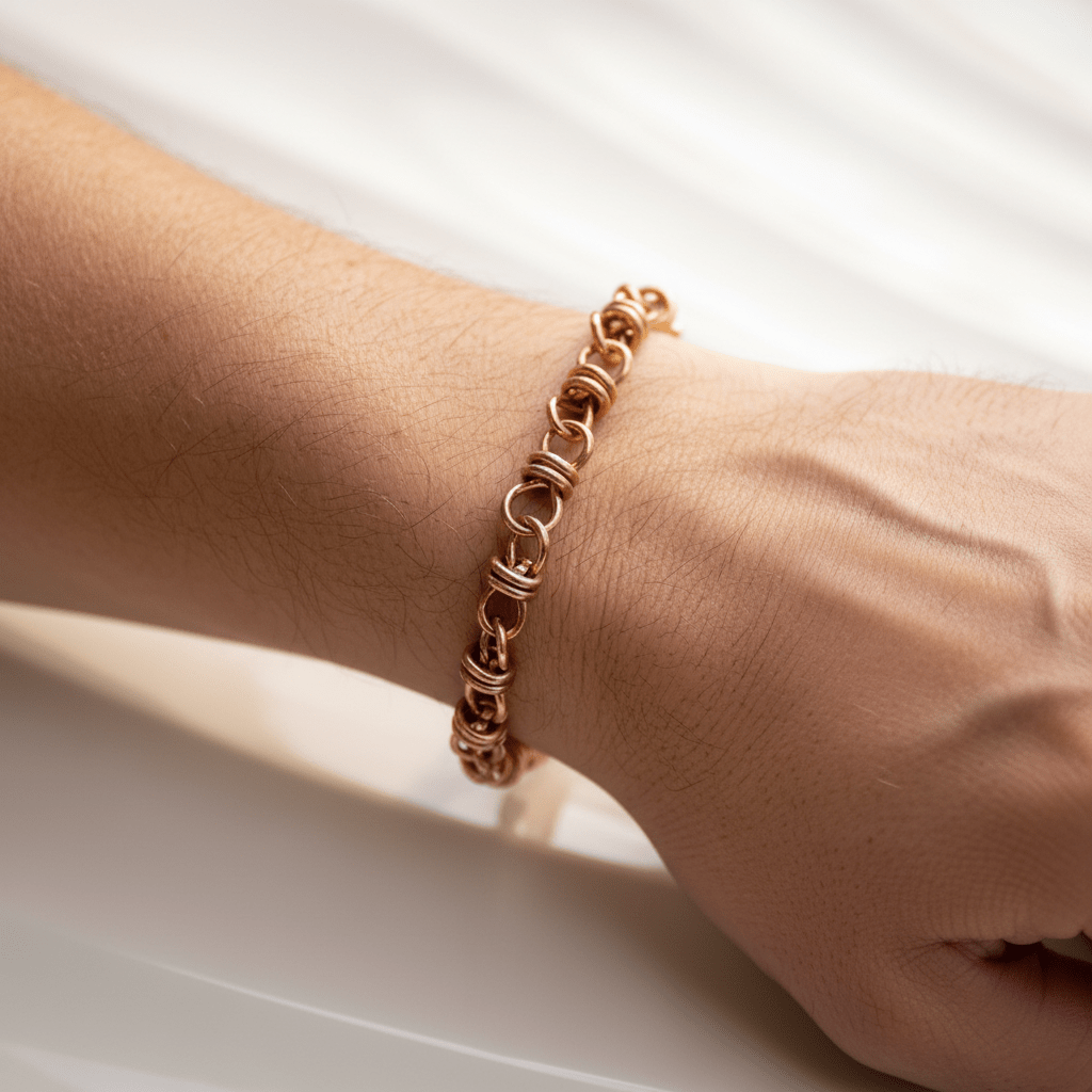 Extra Wrap Infinity Chain Link Bracelet in Copper