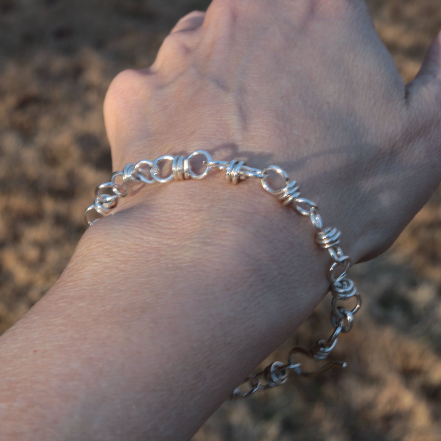 Extra Wrapped Infinity Chain Link Bracelet in Sterling Silver