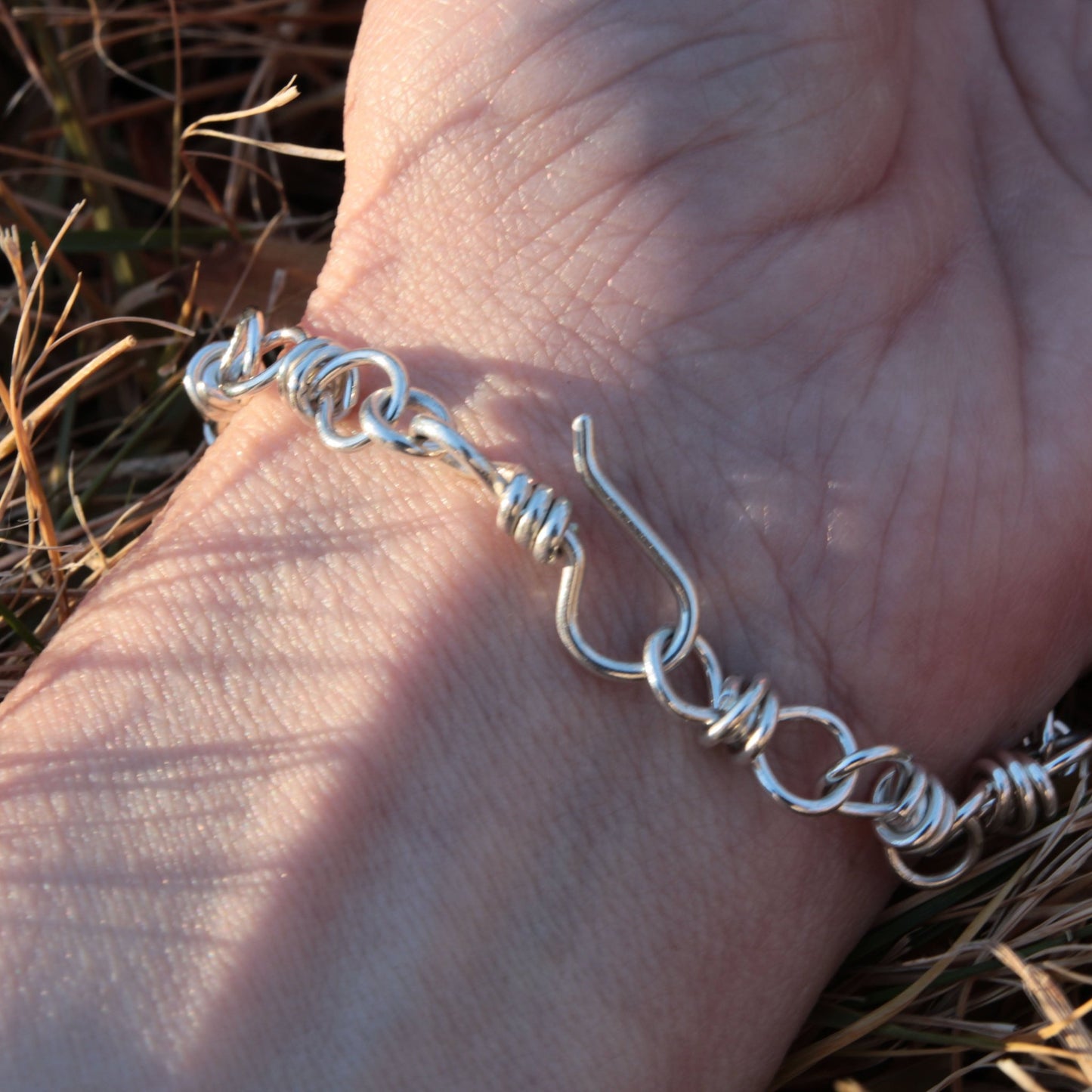 Extra Wrapped Infinity Chain Link Bracelet in Sterling Silver