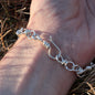 Extra Wrapped Infinity Chain Link Bracelet in Sterling Silver