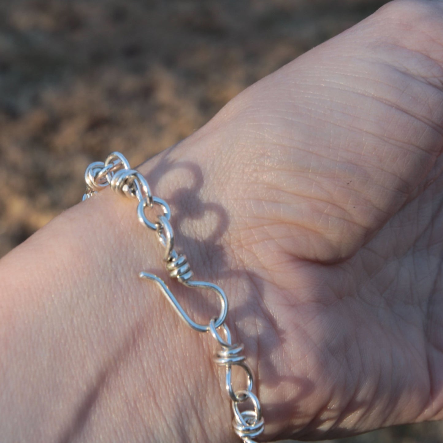 Extra Wrapped Infinity Chain Link Bracelet in Sterling Silver