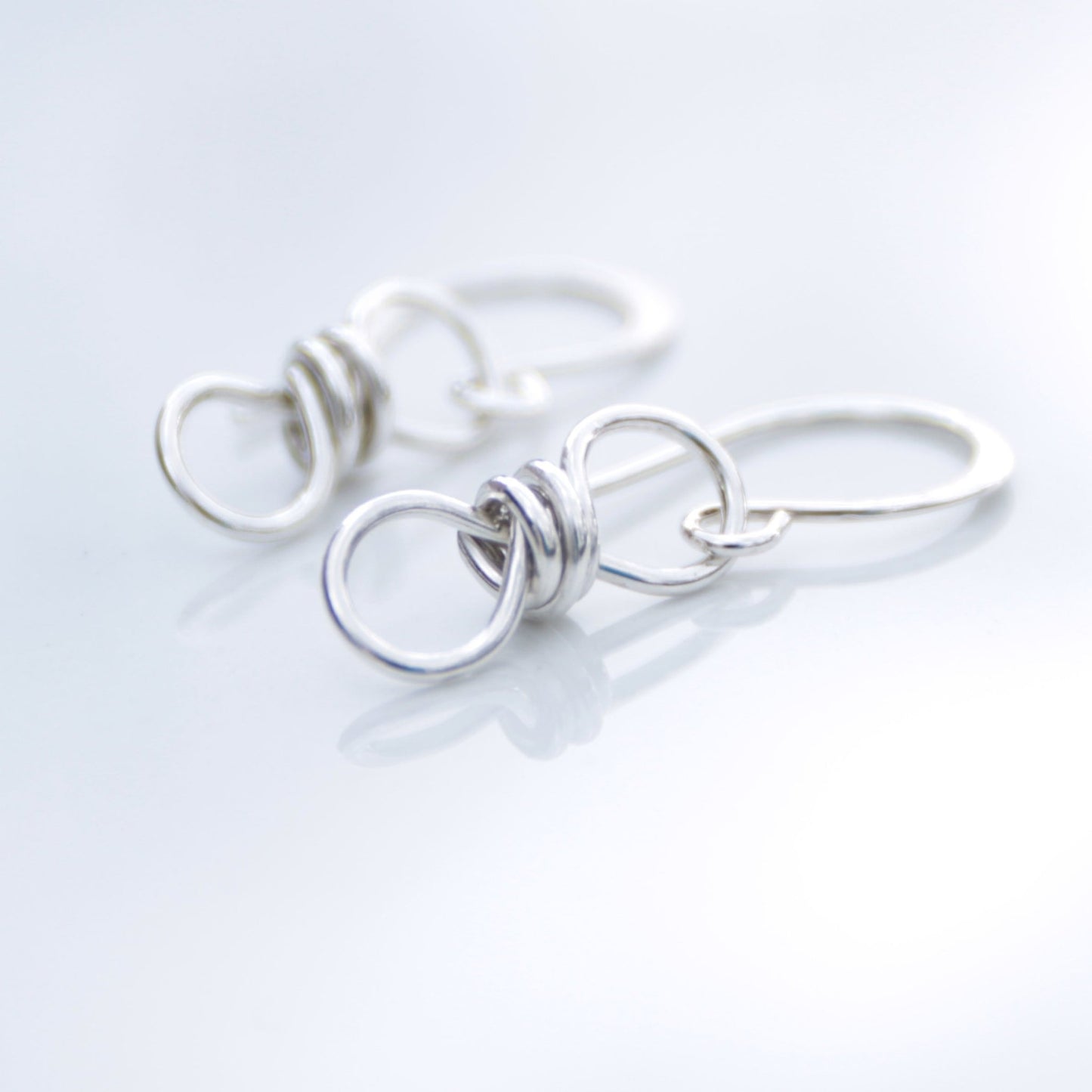 Extra Wrapped Infinity Sterling Silver Earrings