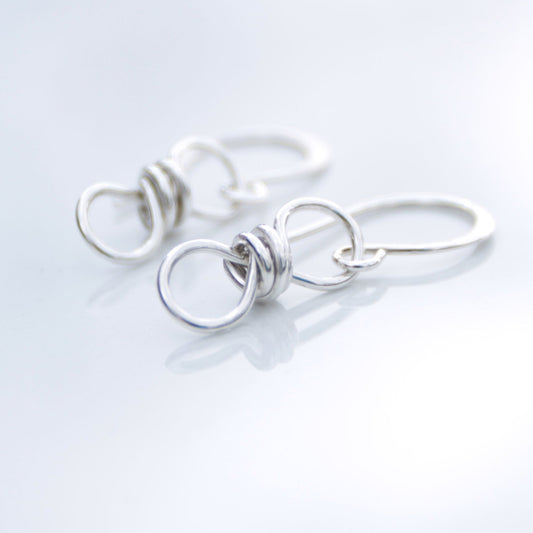 Extra Wrapped Infinity Sterling Silver Earrings