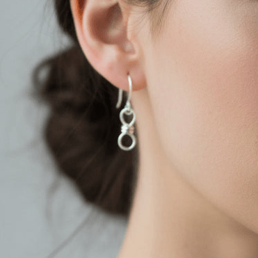 Extra Wrapped Infinity Sterling Silver Earrings