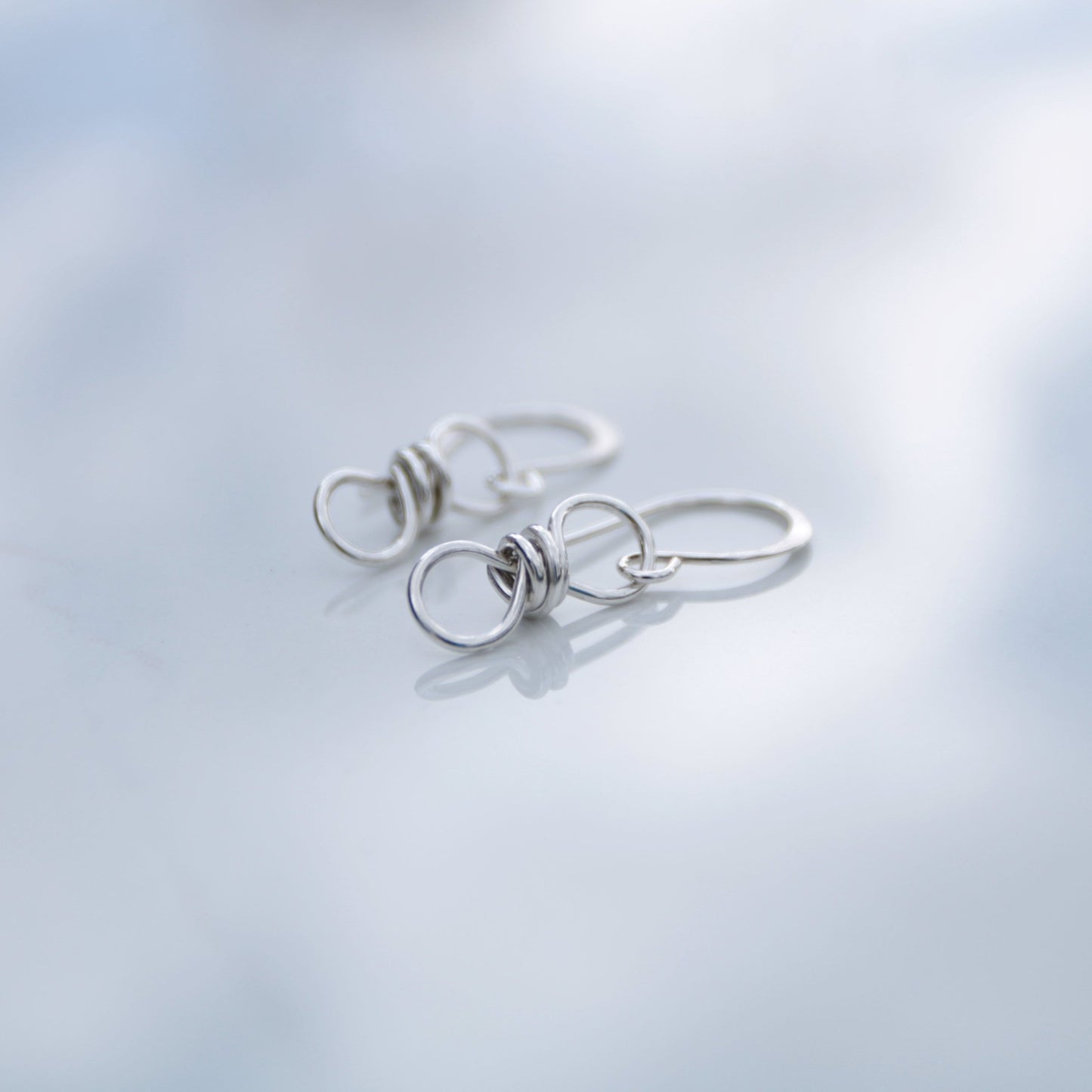 Extra Wrapped Infinity Sterling Silver Earrings