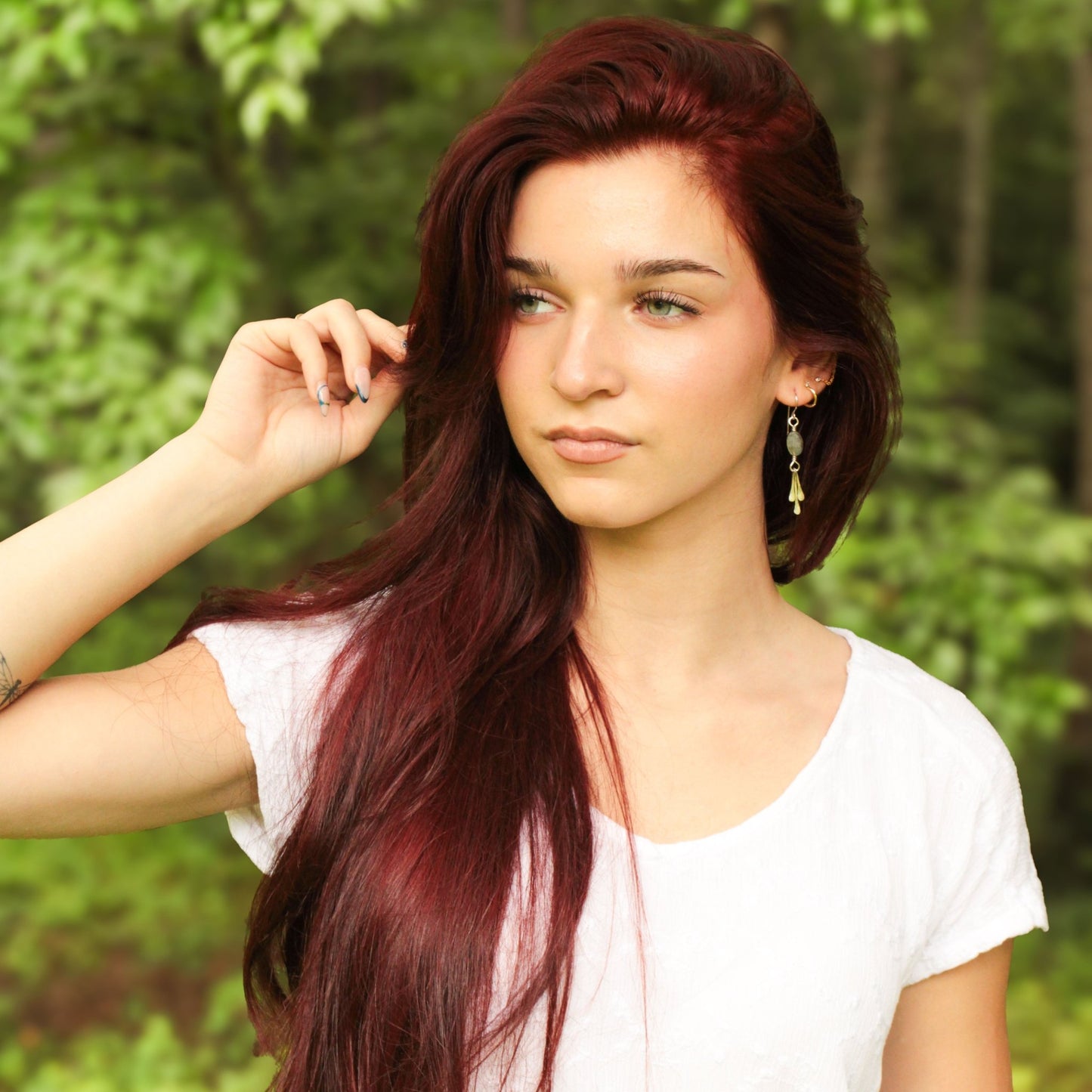 best seller handmade sterling silver fringe dangle earrings with labradorite gemstones handmade carrie foscato design USA