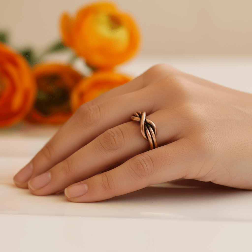 His or Hers Copper Handmade Wire Rings