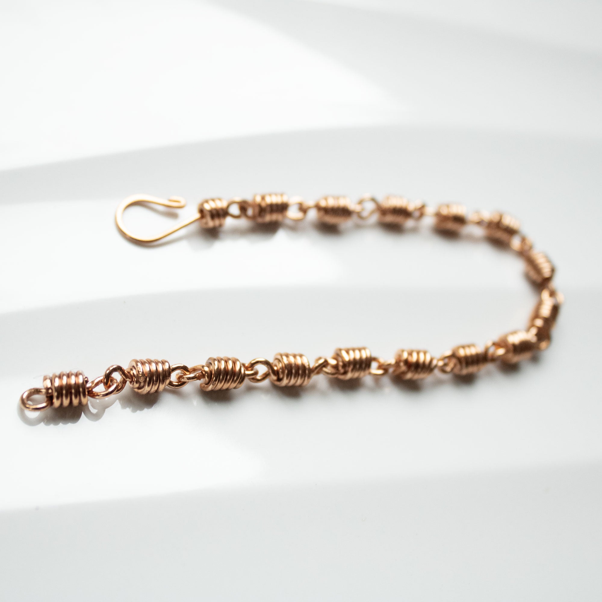 Handmade Copper Chain Link Bracelet | Wire Wrapped Virginia