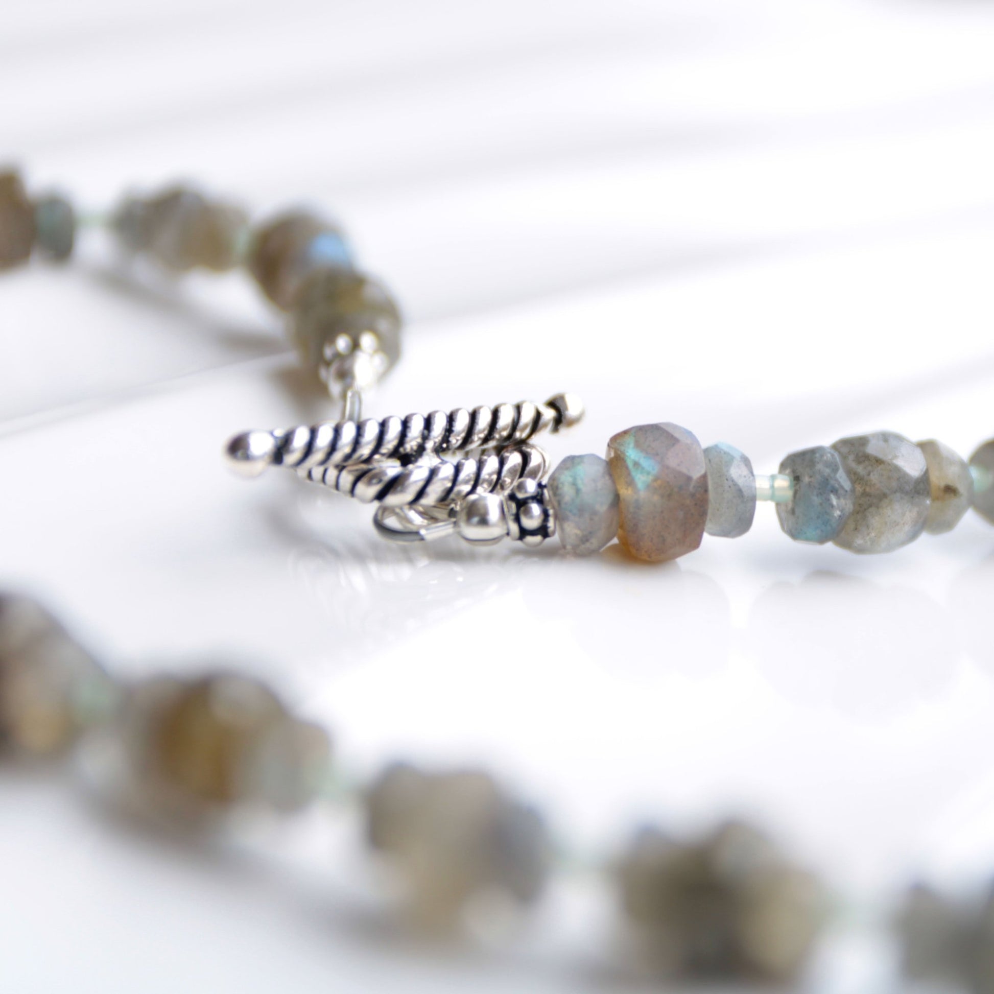 Northern Glow • Labradorite Beaded Nugget Necklace - Carrie Foscato Design beaded necklace classic design made in USA