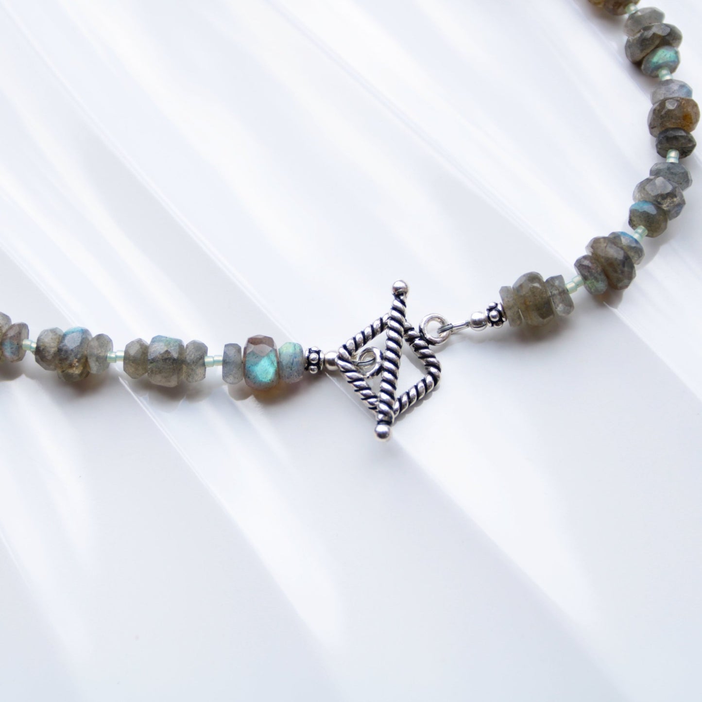 Northern Glow • Labradorite Beaded Nugget Necklace - Carrie Foscato Design beaded necklace classic design made in USA