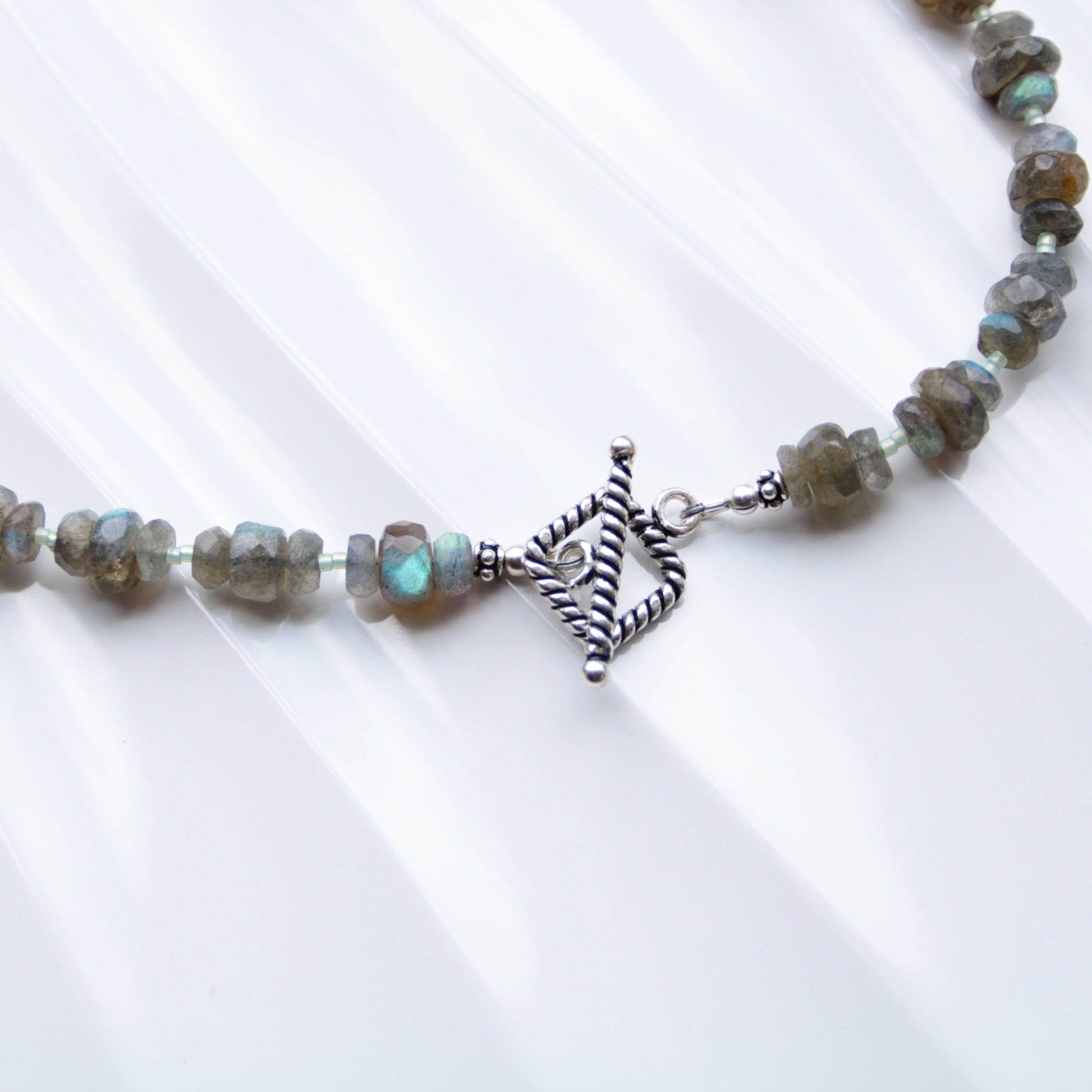 Northern Glow • Labradorite Beaded Nugget Necklace - Carrie Foscato Design beaded necklace classic design made in USA